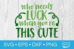 St Patricks Day SVG Baby Cut File Luck Clipart Cricut DXF Product Image 1