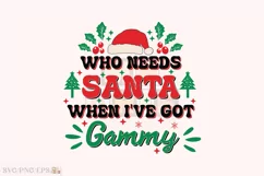 Funny Christmas Gammy Kid SVG T-shirt Design Product Image 1