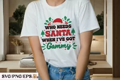 Funny Christmas Gammy Kid SVG T-shirt Design Product Image 3