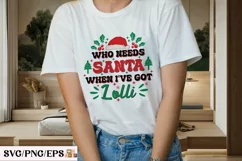 Funny Christmas Lolli Kid SVG T-shirt Design Product Image 3