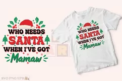 Funny Christmas Mamaw Kid SVG T-shirt Design Product Image 2