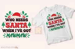 Funny Christmas Mawmaw Kid SVG T-shirt Design Product Image 2