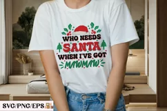 Funny Christmas Mawmaw Kid SVG T-shirt Design Product Image 3