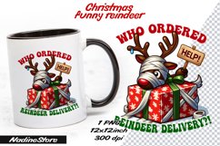 Funny Christmas reindeer BUNDLE Sublimation PNG. Product Image 17