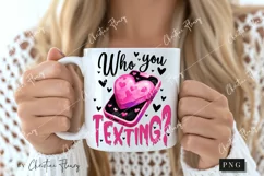 Who You Texting Funny PNG | Crazy Girlfriend PNG Product Image 2