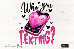 Who You Texting Funny PNG | Crazy Girlfriend PNG Product Image 4