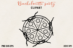 Bachelorette Party Line Art Clipart Bride SVG PNG EPS Product Image 1