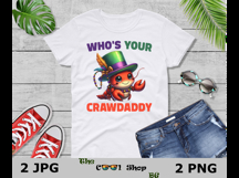 Who&#039;s Your Crawdaddy Png, Crawfish Png, Mardi Gras Png Product Image 3