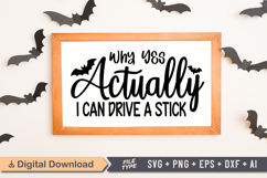 Why Yes Actually I Can Drive a Stick Sign SVG, Farmhouse Product Image 1