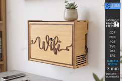 Decorative Wi-Fi Router Hiding Box Laser Cut Bundle | Home Product Image 4