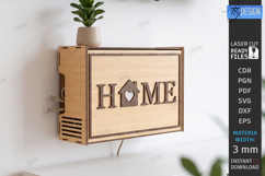 Decorative Wi-Fi Router Hiding Box Laser Cut Bundle | Home Product Image 5