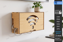 Decorative Wi-Fi Router Hiding Box Laser Cut Bundle | Home Product Image 6