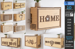 Decorative Wi-Fi Router Hiding Box Laser Cut Bundle | Home Product Image 1