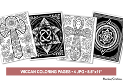 Wiccan Coloring Pages | Witchy Coloring Page for Adults Product Image 1