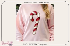 Knit &amp; Rhinestone Candy Cane PNG Bundle Product Image 6