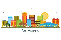 Wichita Kansas USA City Skyline. Product Image 1