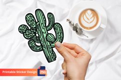 Wicked Cactus Sticker, Spooky Halloween Cactus Sticker Product Image 1