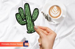 Wicked Cactus Sticker, Spooky Halloween Cactus Sticker Product Image 1