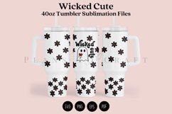 wicked cute  40oz quencher tumbler sublimation full wrap high resolution transparant background