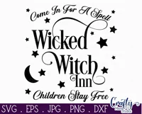 Wicked Witch Inn Halloween Farmhouse Sign Svg Product Image 2