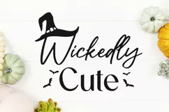 Wickedly Cute Halloween SVG| Girl Quote Cutting Files Product Image 2