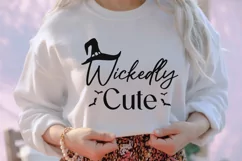 Wickedly Cute Halloween SVG| Girl Quote Cutting Files Product Image 4