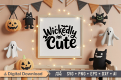 Wickedly Cute SVG File | Spooky Halloween SVG Product Image 5
