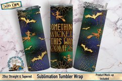 this is a peekaboo wicked witch sublimation tumbler wrap design made for 20oz sublimation tumblers
