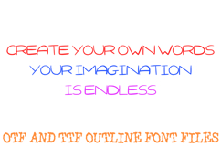 Wide Letters Lettering Font Handwriting ABC OTF Type Product Image 3