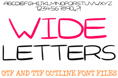 Wide Letters Lettering Font Handwriting ABC OTF Type by Squeeb Creative