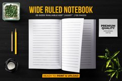 Wide Ruled Notebook KDP Interior - Low or No Content Book Product Image 1