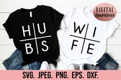 Wife Hubs SVG - Just Married SVG - Honeymoon SVG Wifey Hubby Product Image 1