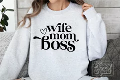 Wife Mom Boss Mode SVG - Boss Mama SVG - Boss Babe SVG Product Image 2
