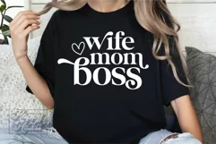 Wife Mom Boss Mode SVG - Boss Mama SVG - Boss Babe SVG Product Image 3