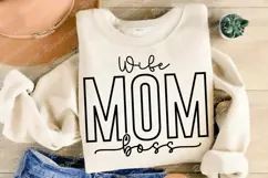 Wife Mom Boss SVG Design, Mother's Day SVG Design Product Image 3