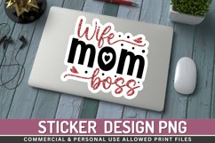 Wife mom boss Sticker PNG Product Image 1