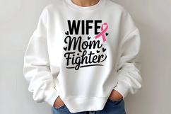 Wife Mom Fighter SVG | Breast Cancer Awareness SVG Product Image 2