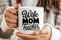 Wife Mom Teacher SVG | Teacher SVG | Teacher PNG Product Image 3