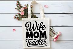 Wife Mom Teacher SVG | Teacher SVG | Teacher PNG Product Image 4