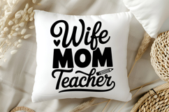 Wife Mom Teacher SVG | Teacher SVG | Teacher PNG Product Image 5
