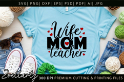 Mom Teacher SVG for Cricut Mothers Day T-shirt Mug Design Product Image 8
