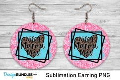 Wifey Mama Boss - Sublimation Earring PNG Product Image 1