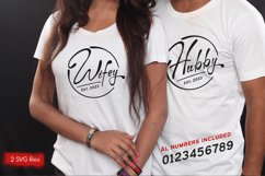 Wifey Hubby est SVG, Hubby &amp; Wifey Est 2023 SVG, Hubby Wifey Product Image 1