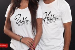 Wifey Hubby est SVG, Hubby &amp; Wifey Est 2023 SVG, Hubby Wifey Product Image 9
