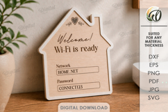 3D Wi-Fi Password Signs Bundle Laser Cut. Wall Hanger SVG Product Image 2
