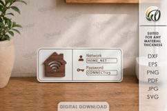 3D Wi-Fi Password Signs Bundle Laser Cut. Wall Hanger SVG Product Image 4