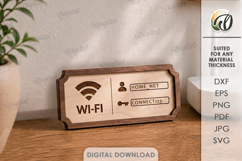 3D Wi-Fi Password Signs Bundle Laser Cut. Wall Hanger SVG Product Image 6
