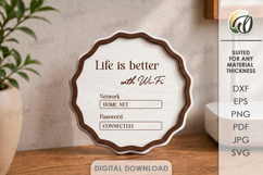 3D Wi-Fi Password Signs Bundle Laser Cut. Wall Hanger SVG Product Image 11