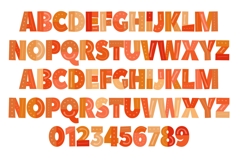Wiggle-Orange Color Font Product Image 3
