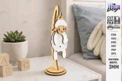Wiggly Animal Laser Cut | Swinging Animal Figurine | Sheep Product Image 1